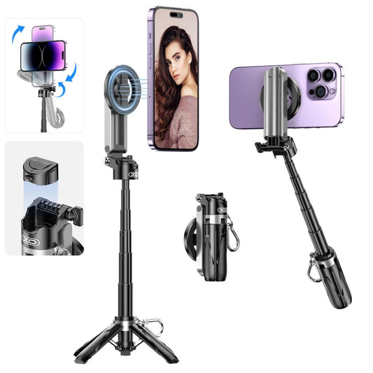 Selfie Stick Bluetooth XO Design SS22, Univerzálny, Čierny