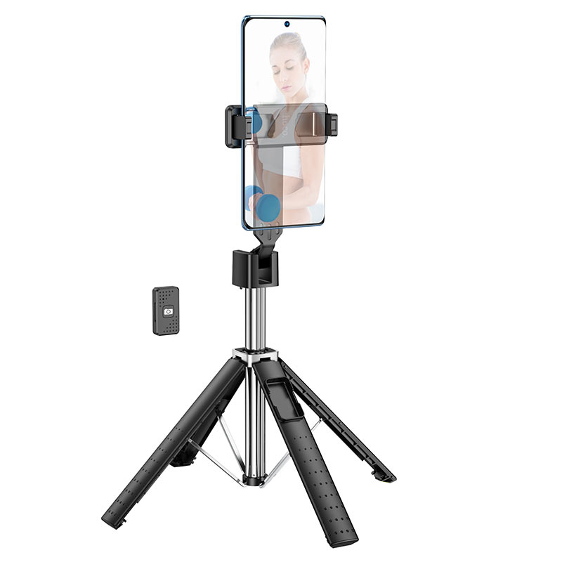 HOCO K18 Bluetooth selfie tyč, univerzálna, čierna