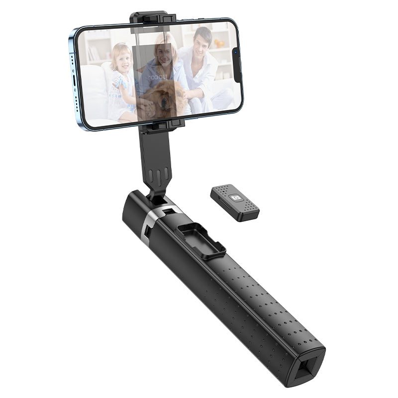 HOCO K18 Bluetooth selfie tyč, univerzálna, čierna