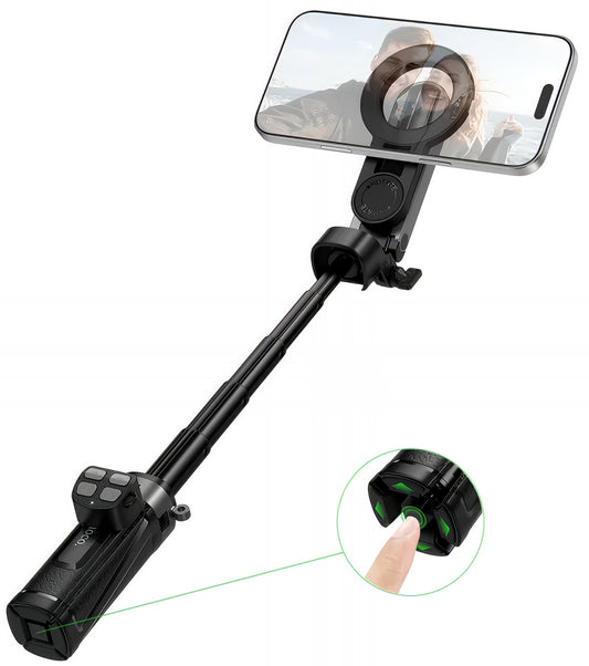 Selfie Stick Bluetooth HOCO K27 Pro, Univerzálny, Čierny