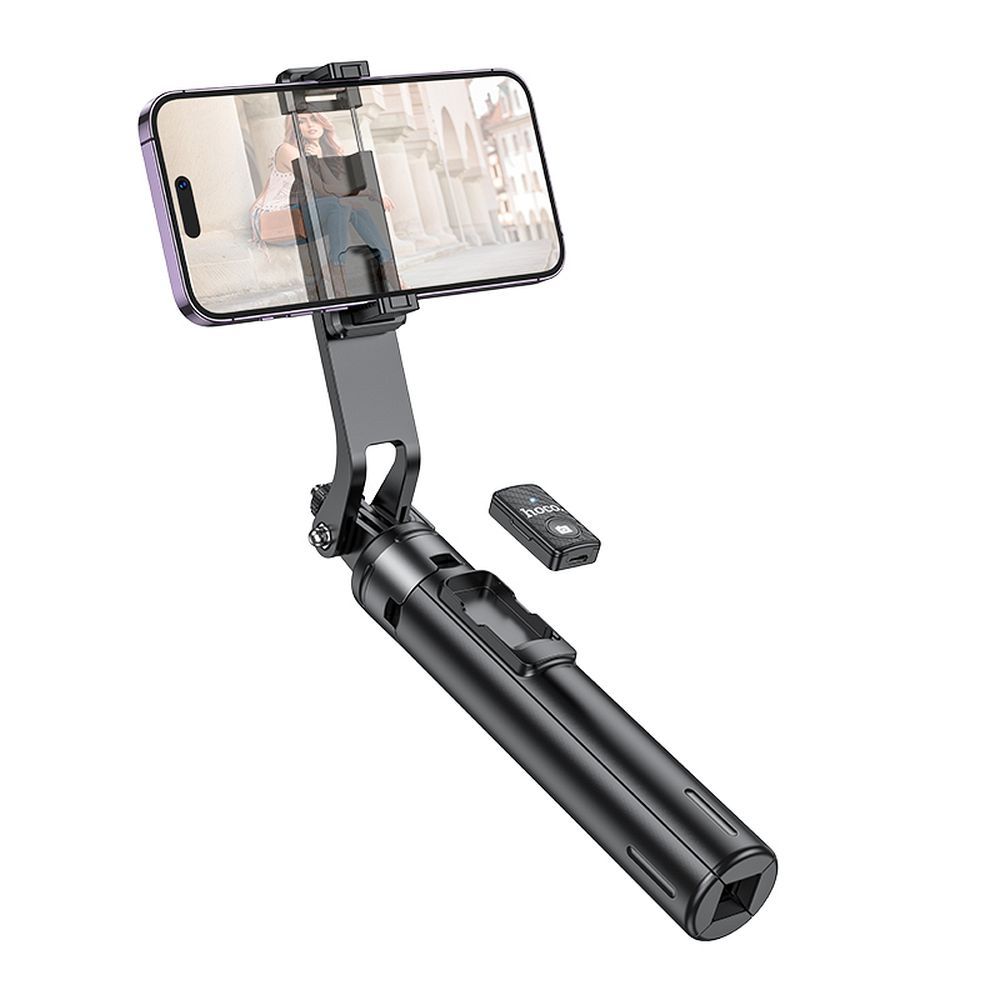 HOCO K21 Bluetooth selfie tyč, univerzálna, čierna