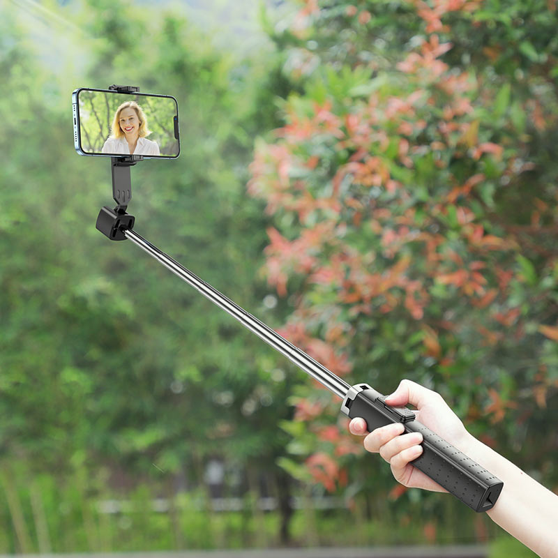 HOCO K18 Bluetooth selfie tyč, univerzálna, čierna
