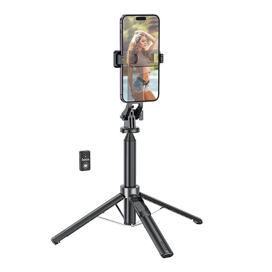 HOCO K21 Bluetooth selfie tyč, univerzálna, čierna