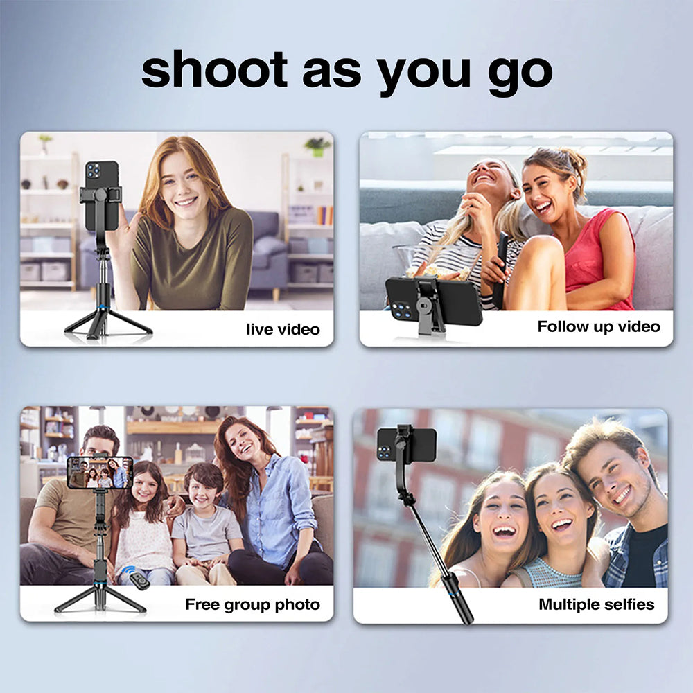 Selfie Stick Bluetooth Techsuit C01, Univerzálny, Čierny