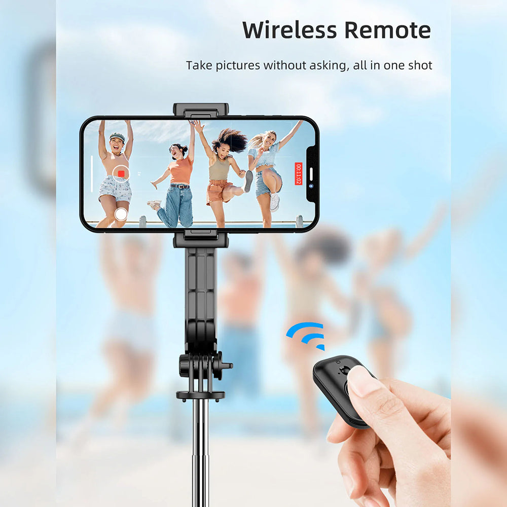 Selfie Stick Bluetooth Techsuit C01, Univerzálny, Čierny
