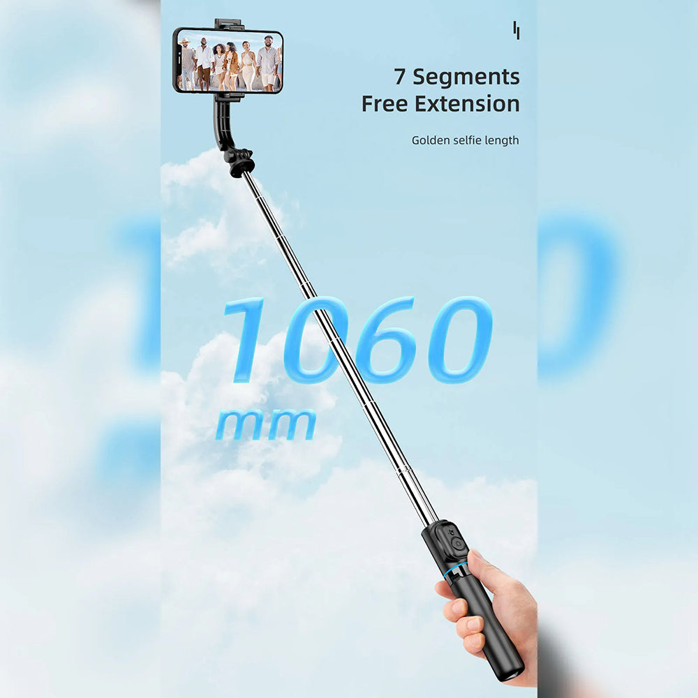 Selfie Stick Bluetooth Techsuit C01, Univerzálny, Čierny