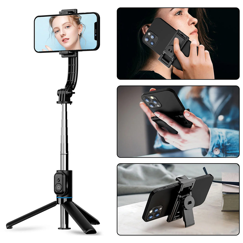 Selfie Stick Bluetooth Techsuit C01, Univerzálny, Čierny