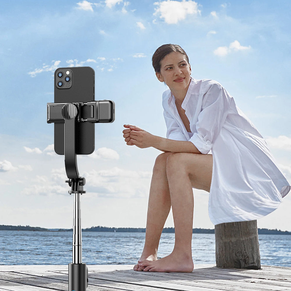 Selfie Stick Bluetooth Techsuit C01s, Univerzálny, Čierny