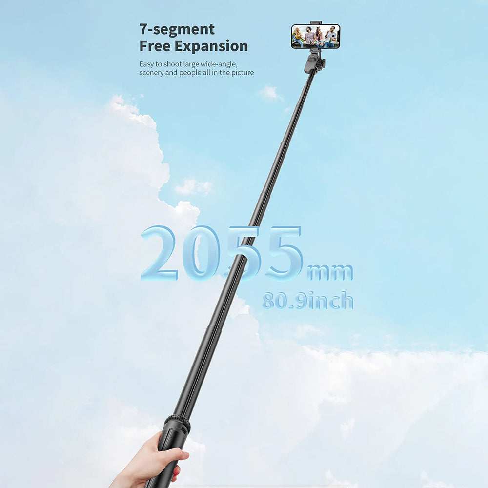 Selfie Stick Bluetooth Techsuit C05, Univerzálny, Čierny