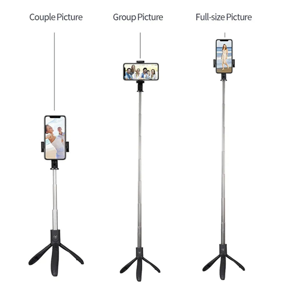 Selfie Stick Bluetooth Techsuit K06, Univerzálny, Čierny