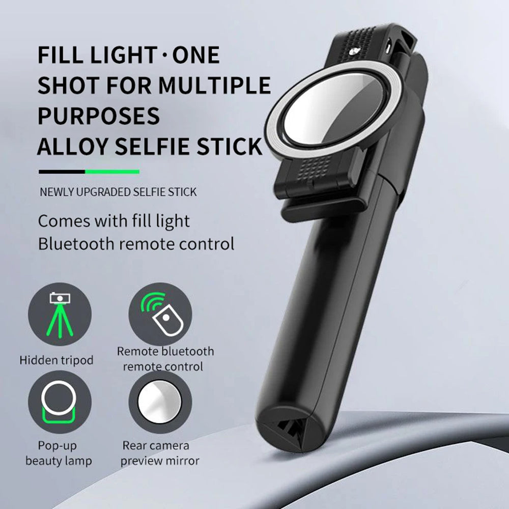 Selfie Stick Bluetooth Techsuit K13, Univerzálny, Čierny