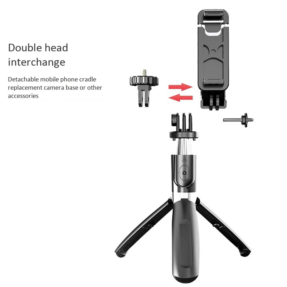 Selfie Stick Bluetooth Techsuit L02, Univerzálny, Čierny
