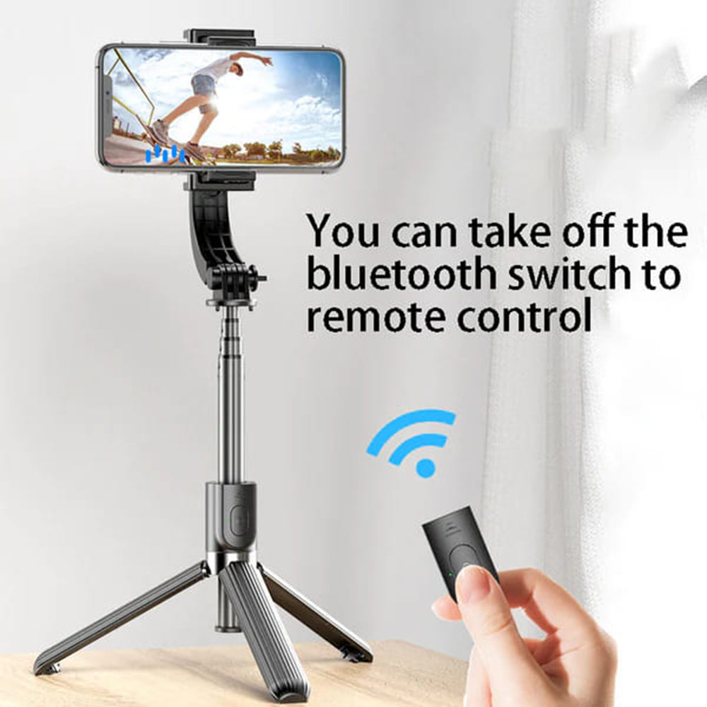Selfie Stick Bluetooth Techsuit L08, Univerzálny, Čierny