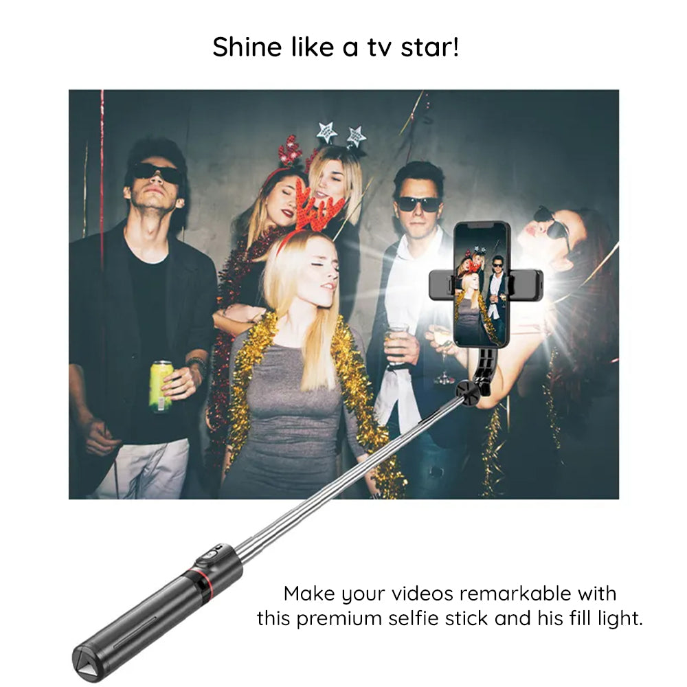 Selfie Stick Bluetooth Techsuit L13d, Universal, Black