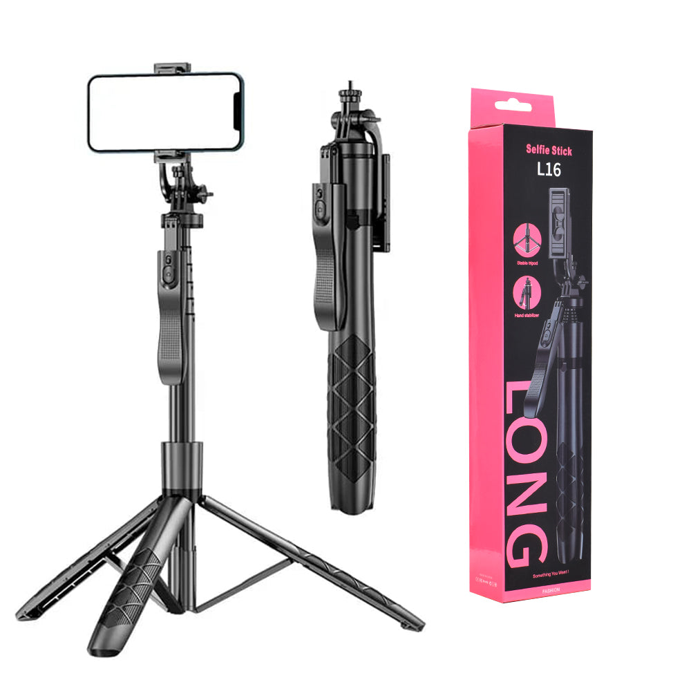 Selfie Stick Bluetooth Techsuit L16, Univerzálny, Čierny