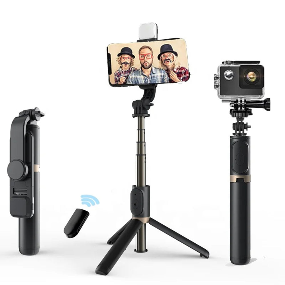 Selfie Stick Bluetooth Techsuit Q03s, Univerzálny, Čierny