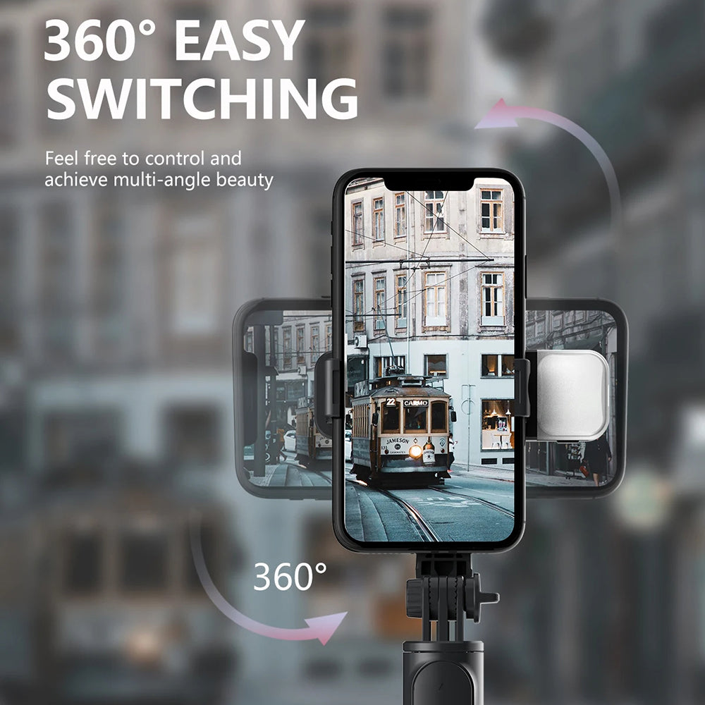 Selfie Stick Bluetooth Techsuit Q03s, Univerzálny, Čierny