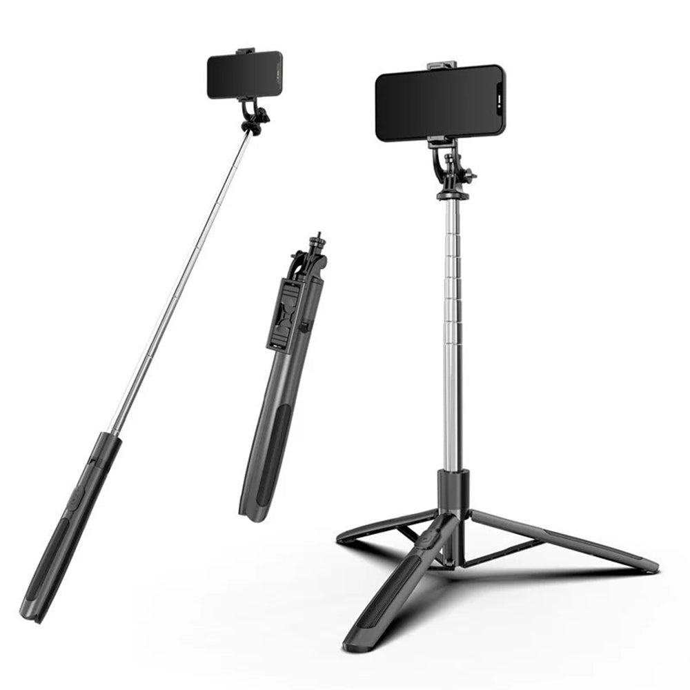 Selfie Stick Bluetooth Techsuit Q05, Univerzálny, Čierny