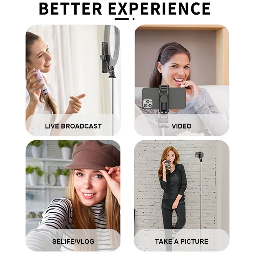 Selfie Stick Bluetooth Techsuit Q05, Univerzálny, Čierny