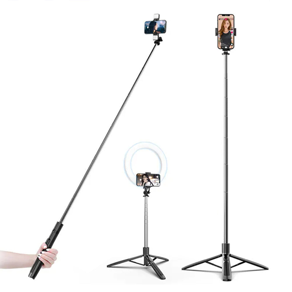 Selfie Stick Bluetooth Techsuit Q05, Univerzálny, Čierny