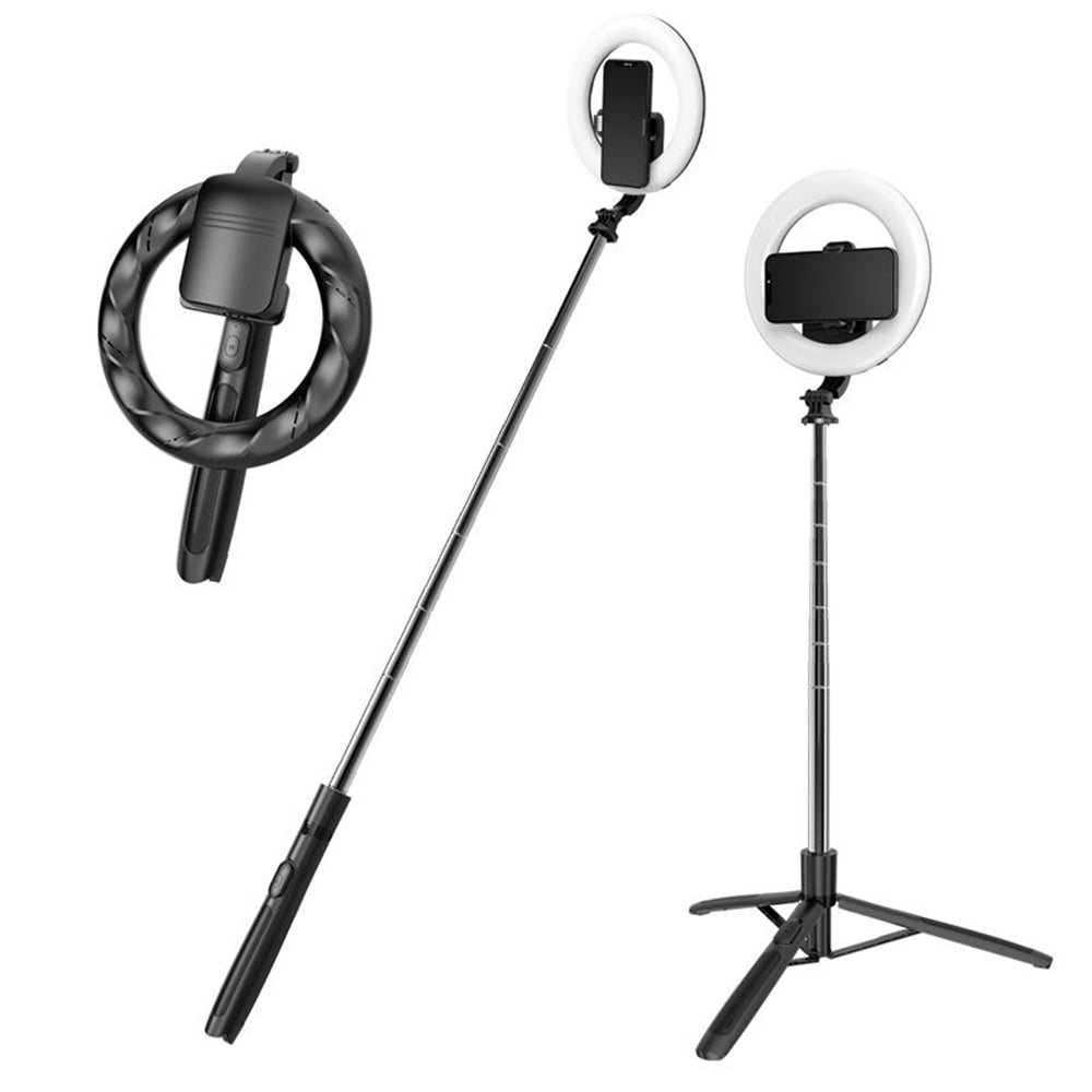 Selfie Stick Bluetooth Techsuit Q05s, Univerzálny, Čierny