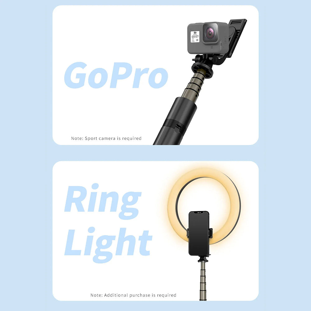 Selfie Stick Bluetooth Techsuit Q06, Univerzálny, Čierny