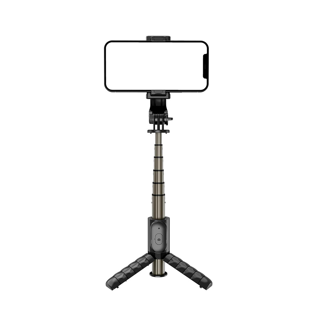 Selfie Stick Bluetooth Techsuit Q10, Univerzálny, Čierny