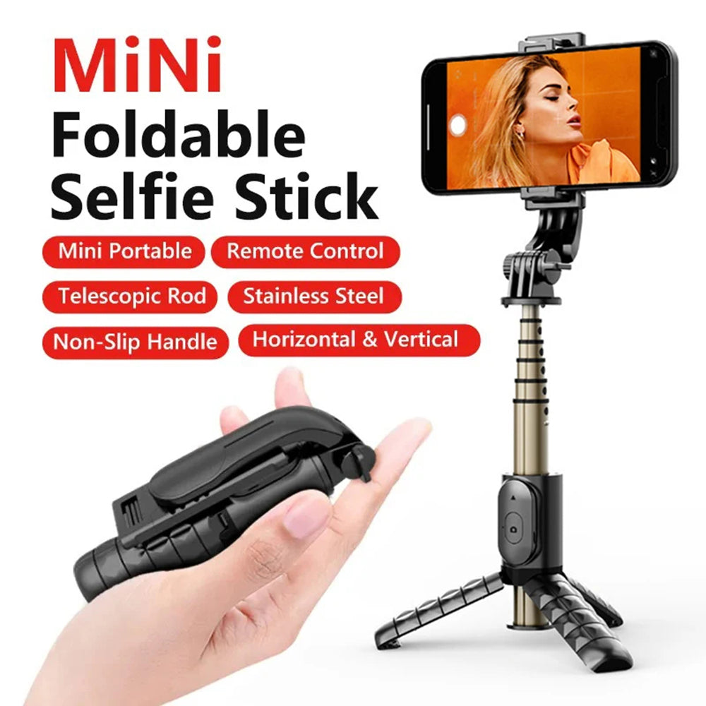 Selfie Stick Bluetooth Techsuit Q10, Univerzálny, Čierny