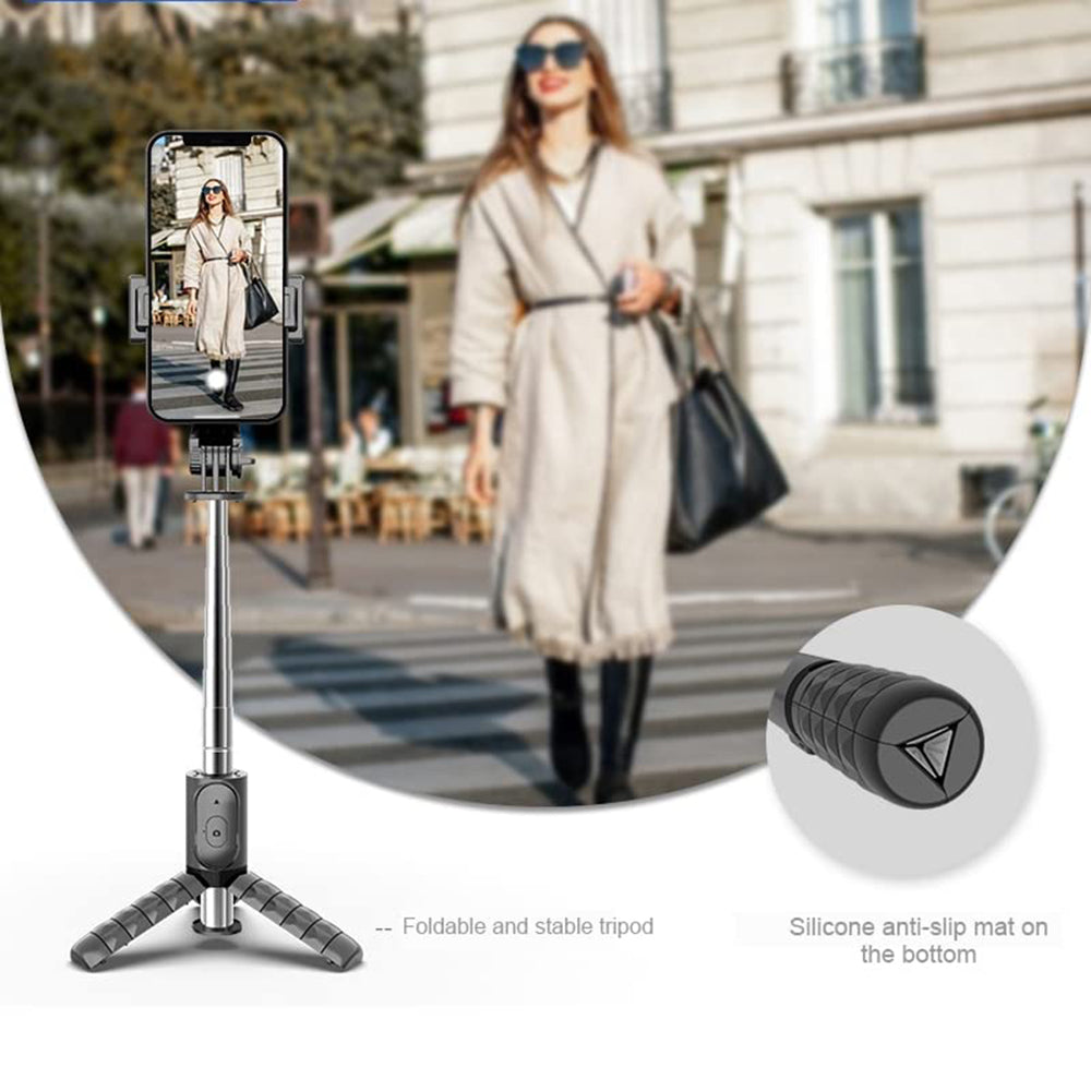 Selfie Stick Bluetooth Techsuit Q10, Univerzálny, Čierny