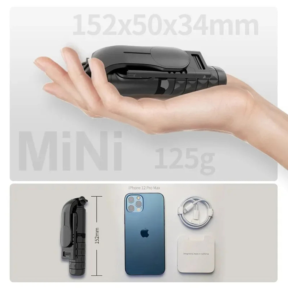 Selfie Stick Bluetooth Techsuit Q10, Univerzálny, Čierny