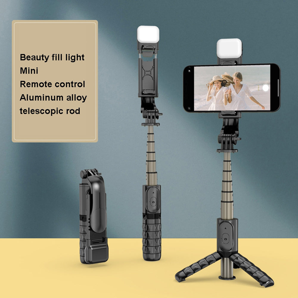 Selfie Stick Bluetooth Techsuit Q10s, Univerzálny, Čierny