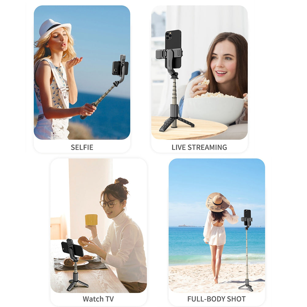 Selfie Stick Bluetooth Techsuit Q10s, Univerzálny, Čierny