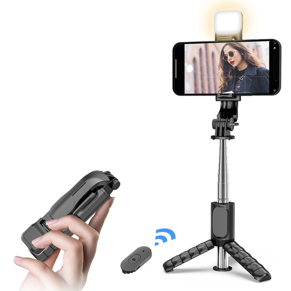 Selfie Stick Bluetooth Techsuit Q11s, Univerzálny, Čierny