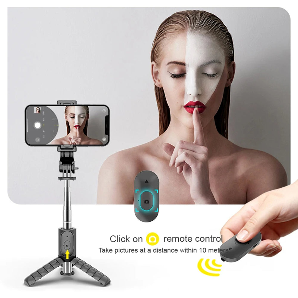 Selfie Stick Bluetooth Techsuit Q11s, Univerzálny, Čierny