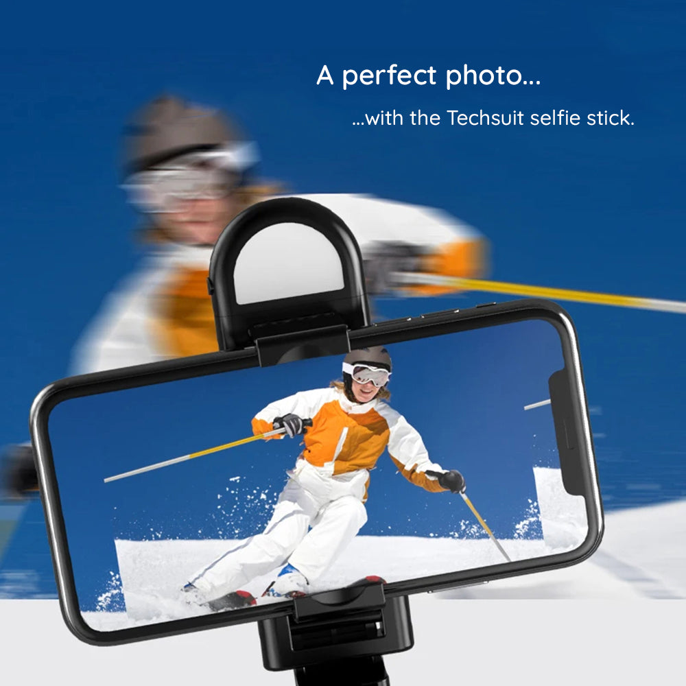 Selfie Stick Bluetooth Techsuit S01-S, Univerzálny, Čierny