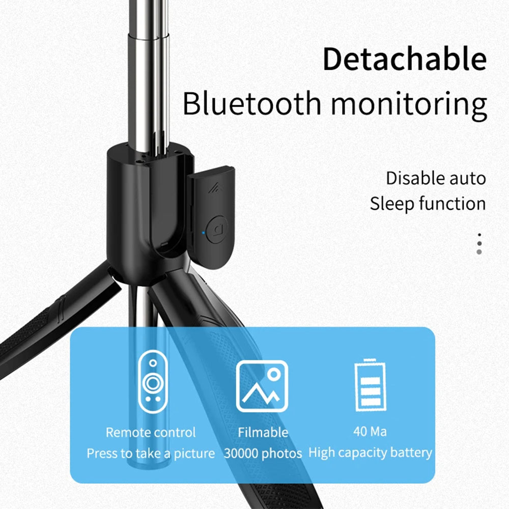 Selfie Stick Bluetooth Techsuit S01-S, Univerzálny, Čierny
