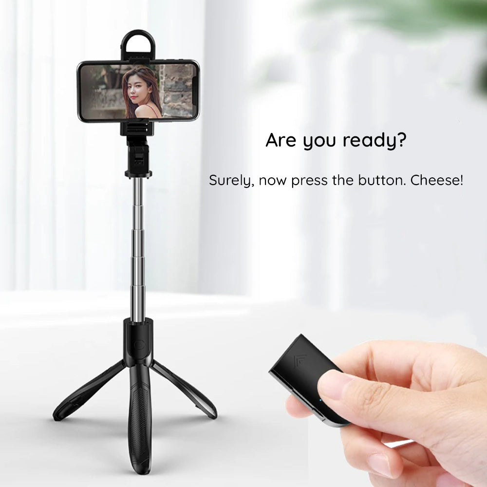 Selfie Stick Bluetooth Techsuit S01-S, Univerzálny, Čierny