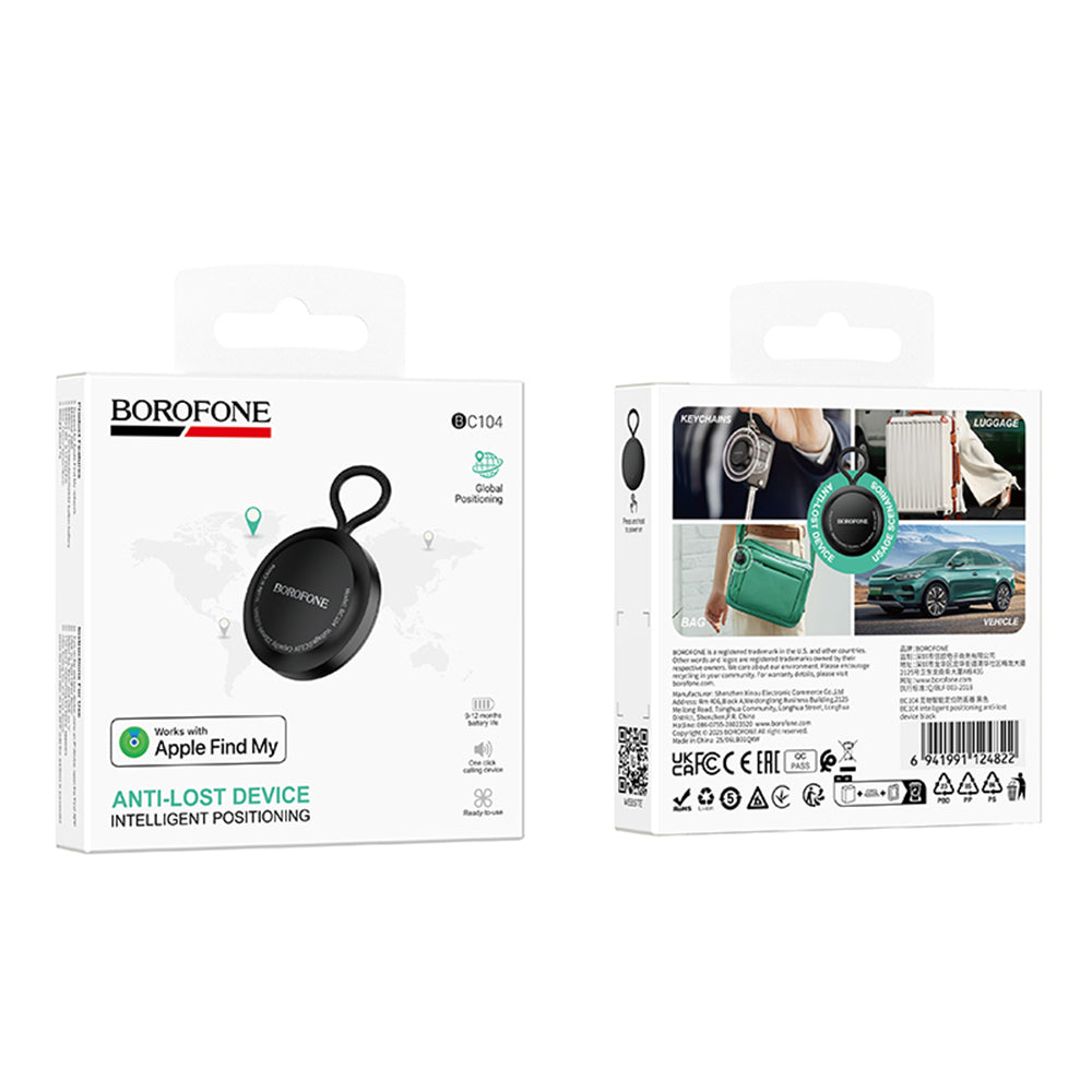 Borofone SmartTag BC104 pre iOS Series, Čierna