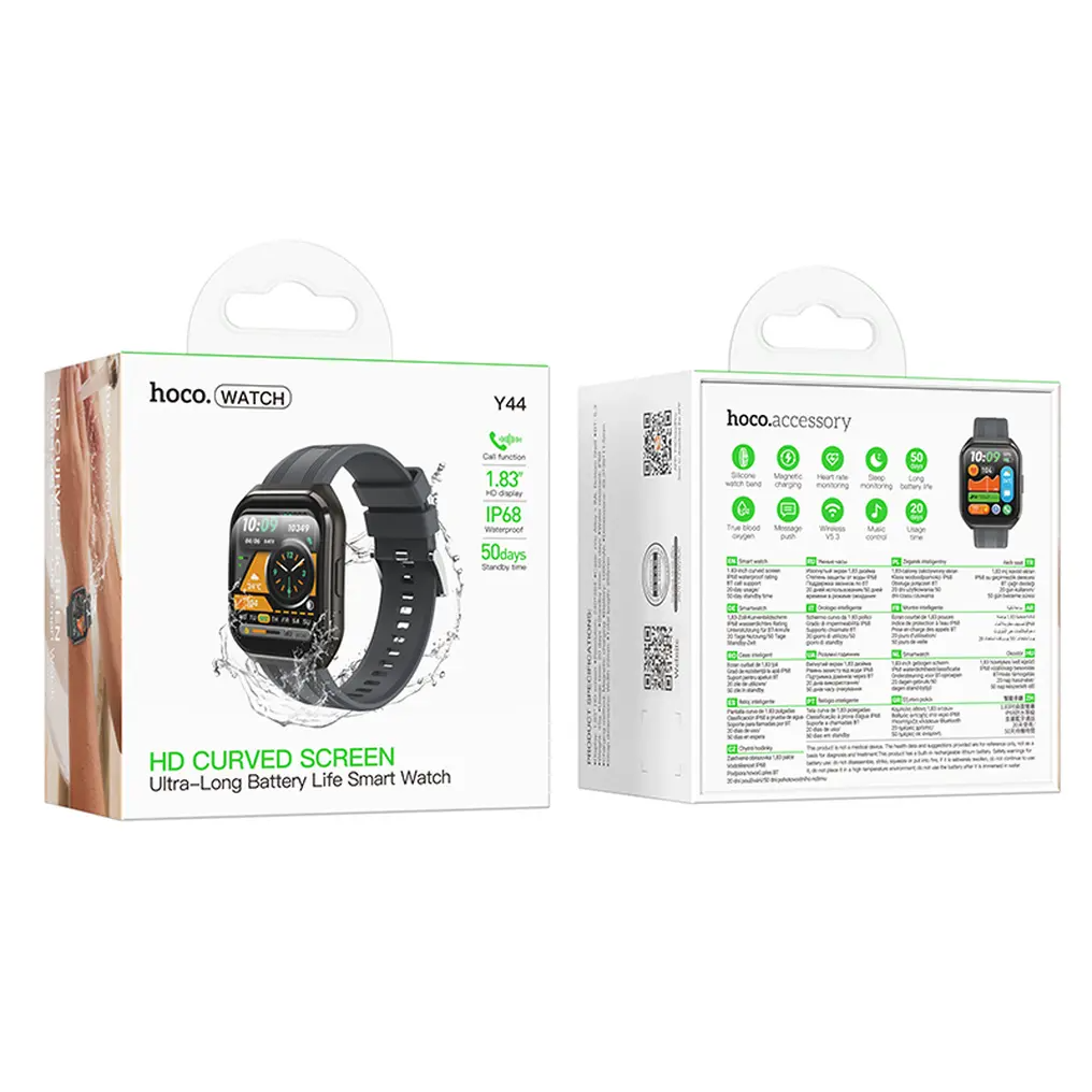Smartwatch HOCO Y44 Call, Čierny