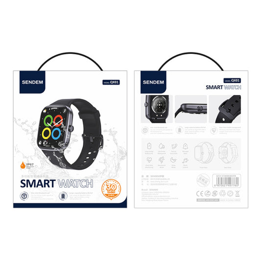 Inteligentné hodinky Sendem QX01, čierne