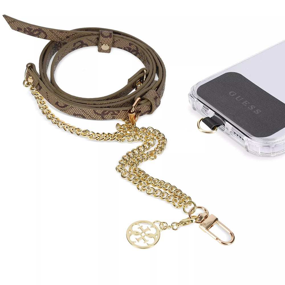 Šnúrka na telefón Guess 4G Chain CBDY, Hnedá