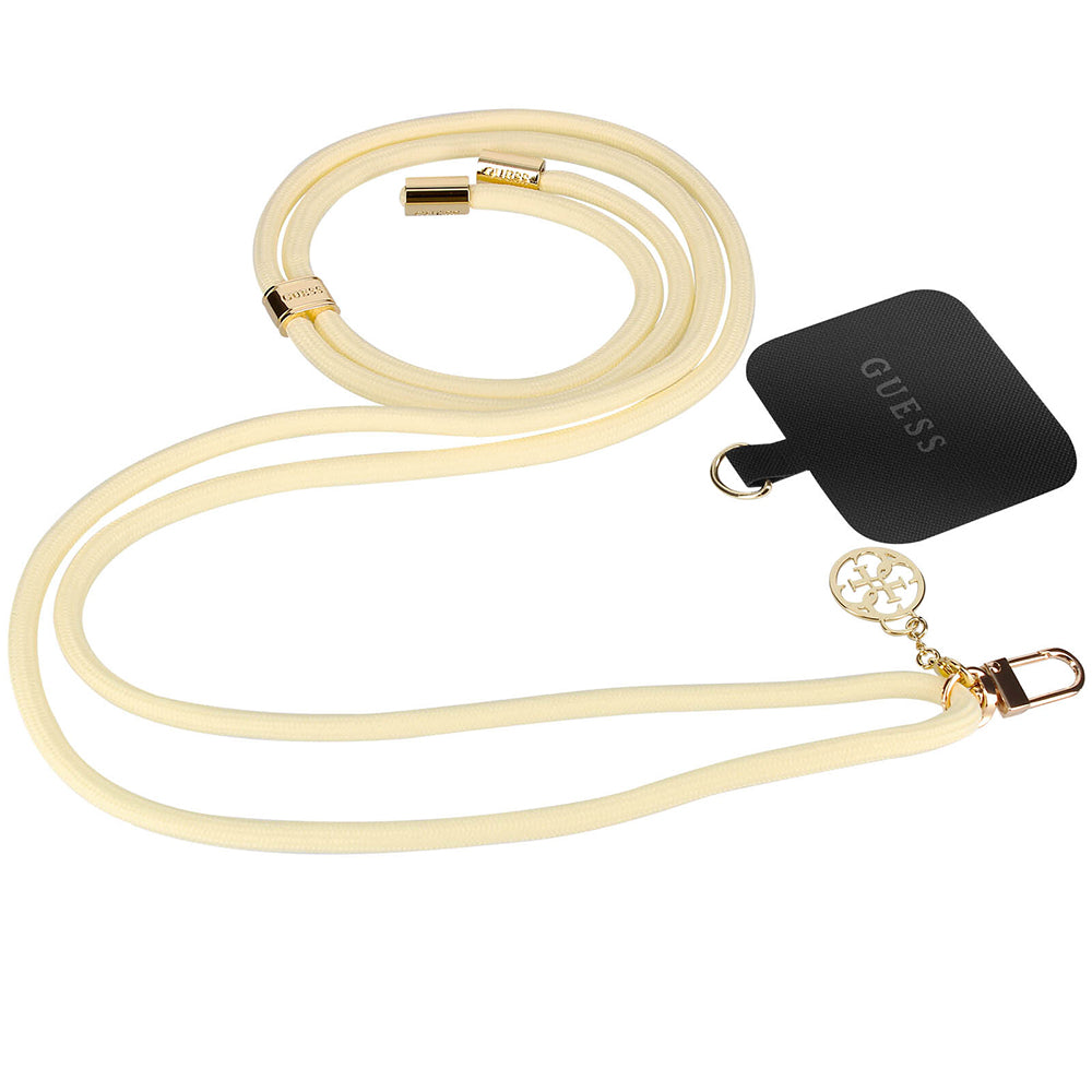 Šnúrka na telefón Guess CBDY 4G Charm, Čierna