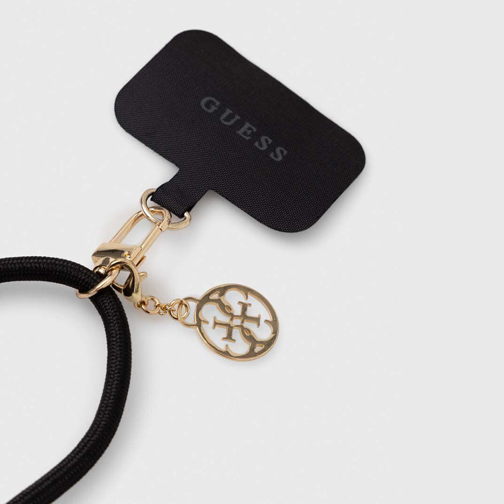 Šnúrka na telefón Guess CBDY 4G Charm, Čierna