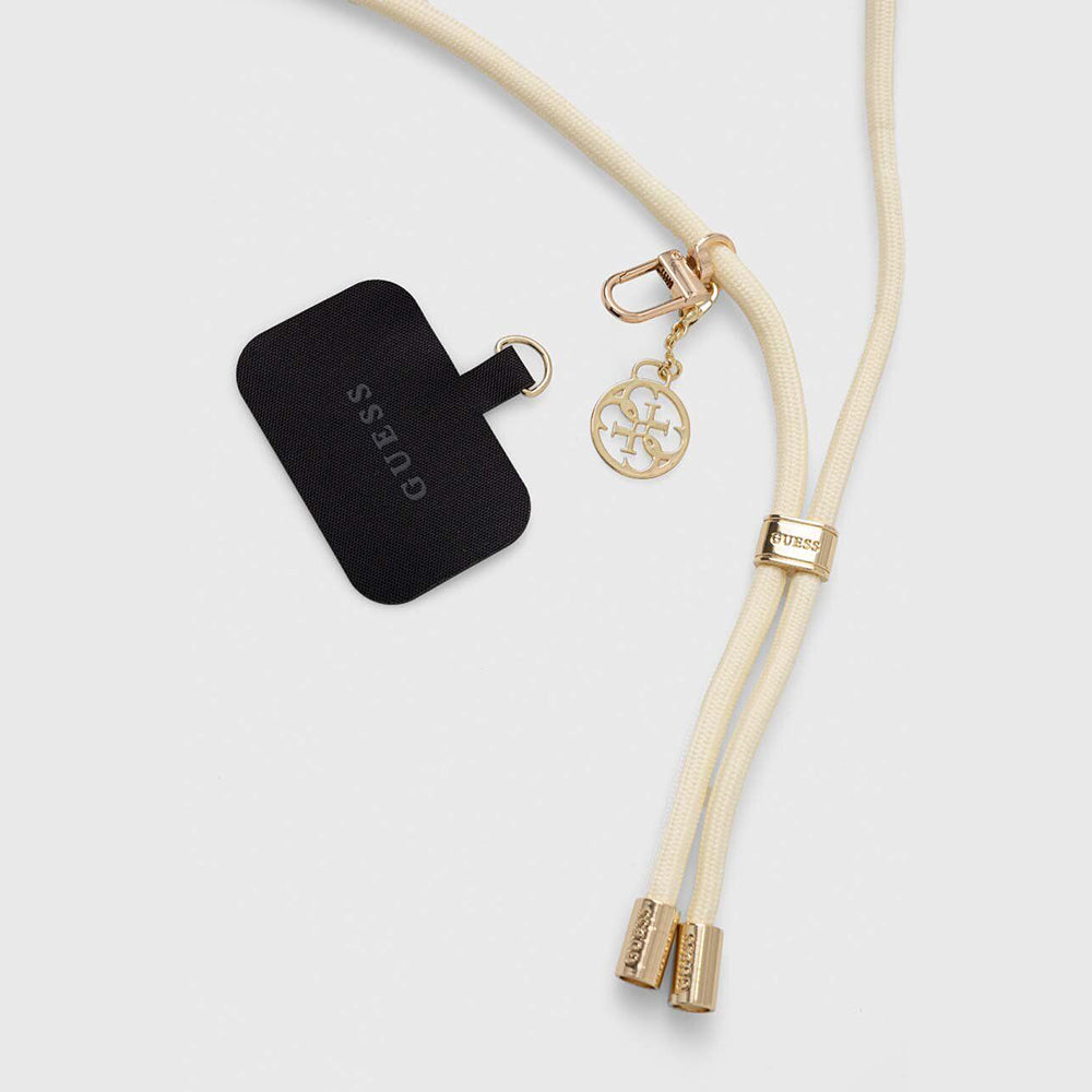 Šnúrka na telefón Guess CBDY 4G Charm, Čierna