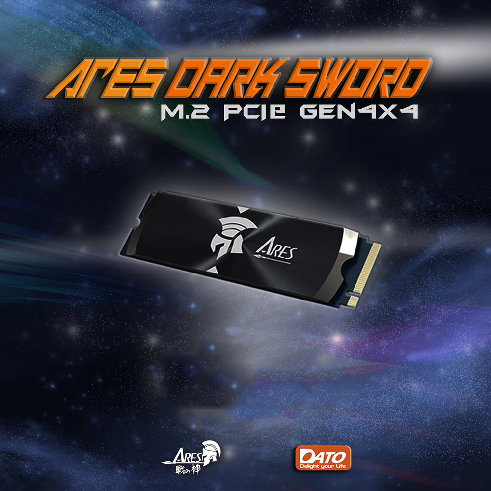 Solid State Drive (SSD) Dato Ares Dark Sword, 1TB, NVMe 1.4, PCIE Gen4x4, Čierny ARSDSK-1TB