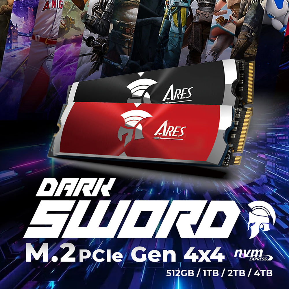 Solid State Drive (SSD) Dato Ares Dark Sword, 2TB, NVMe 1.4, PCIE Gen4x4, Červený ARSDSR-2TB