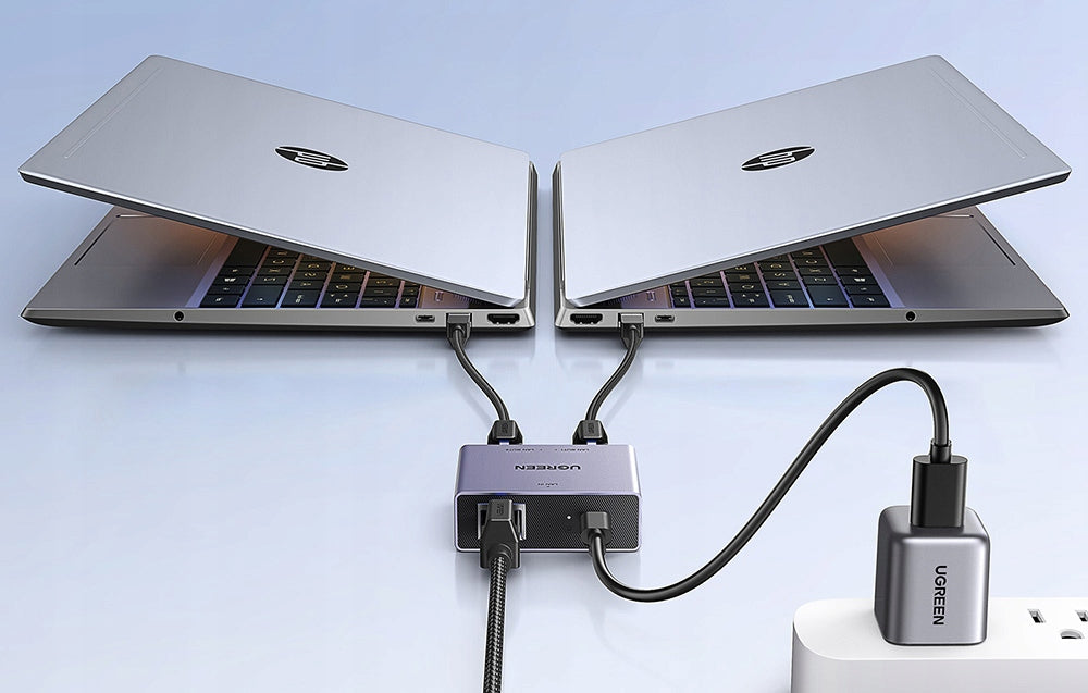 Splitter sieť UGREEN NW301, RJ45 - 2 x RJ45, Sivý