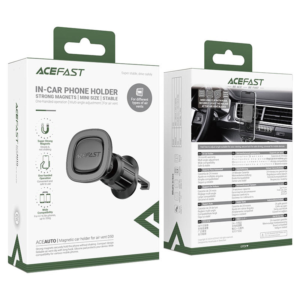 Magnetický auto držiak Acefast D50, Univerzálny, Čierny
