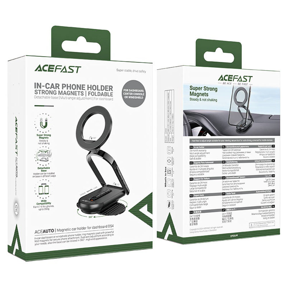Magnetický Auto Držiak Acefast D54, Univerzálny, Čierny