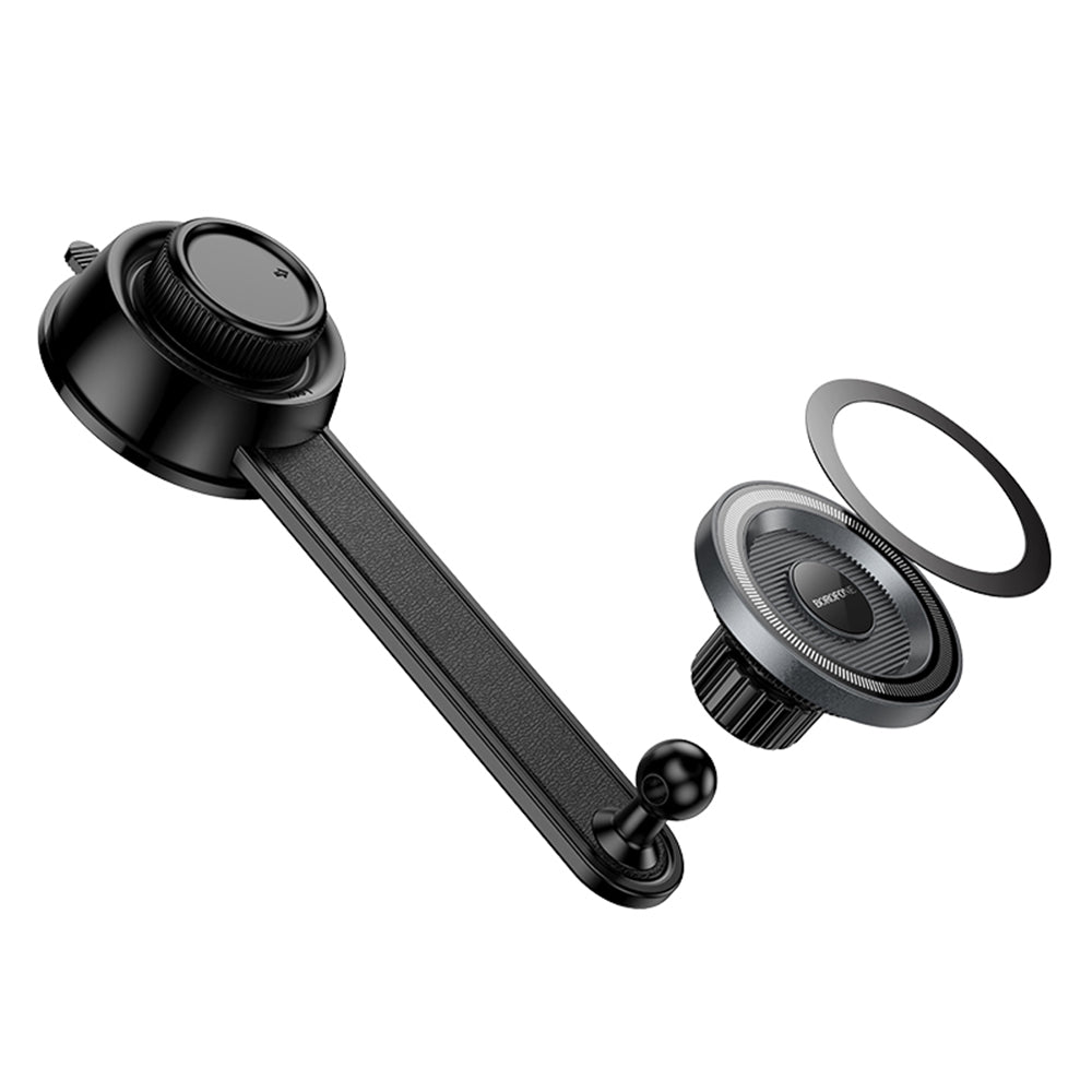 Magnetický držiak do auta Borofone BH123 Profit, 4.5inch - 7inch, čierny